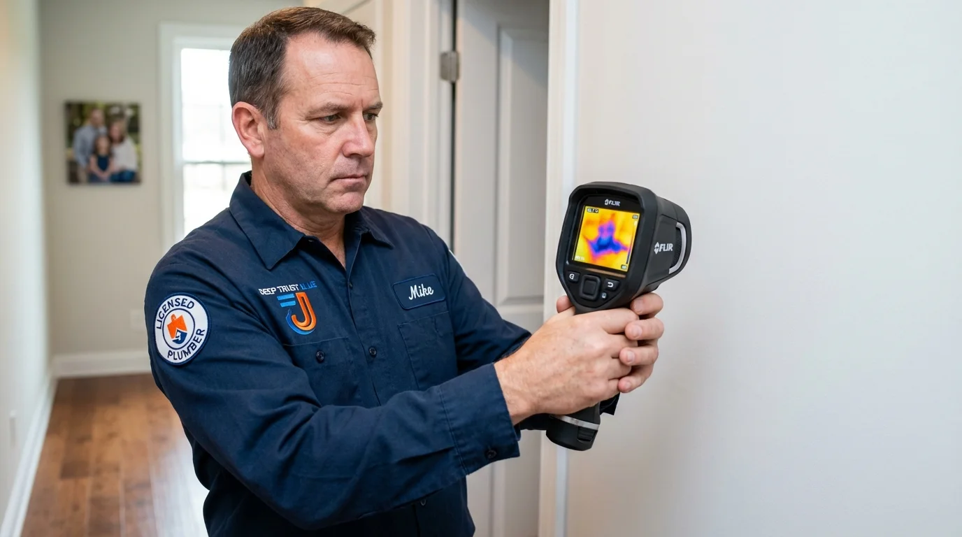 Thermal imaging leak detection by Johns Plumbing LLC in Ludington